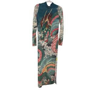 Bershka x Ashmolean museum Oxford special edition maxi dress dragon